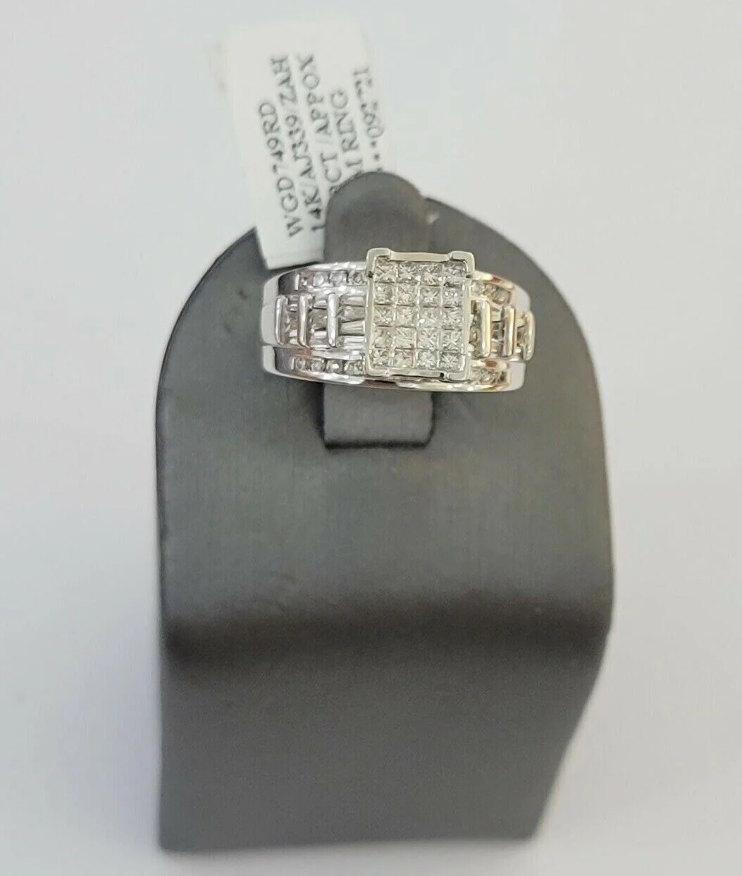 14k white Gold Natural Diamond Ladies Ring 1CT Diamond Real Women's Ring Band - Image 3