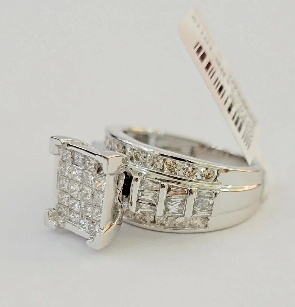 14k white Gold Natural Diamond Ladies Ring 1CT Diamond Real Women's Ring Band - Image 5