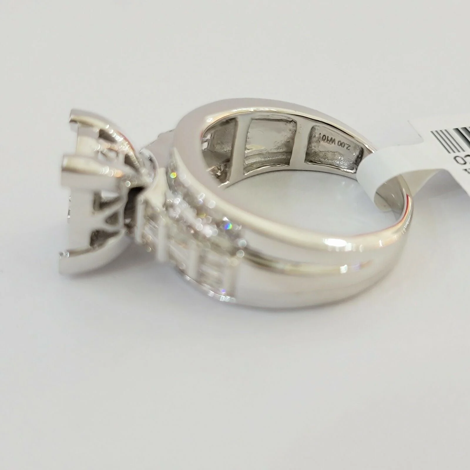 14k white Gold Natural Diamond Ladies Ring 2CT Diamond Real Women Ring Band REAL Ring Sizes 6,7,8,9,10,11 & 12 - Image 9