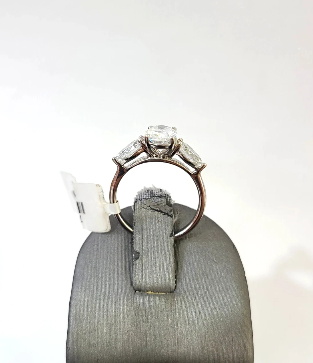14k White Gold Oval LAB Created Ring Diamonds Wedding Ladies Band Women - Image 2