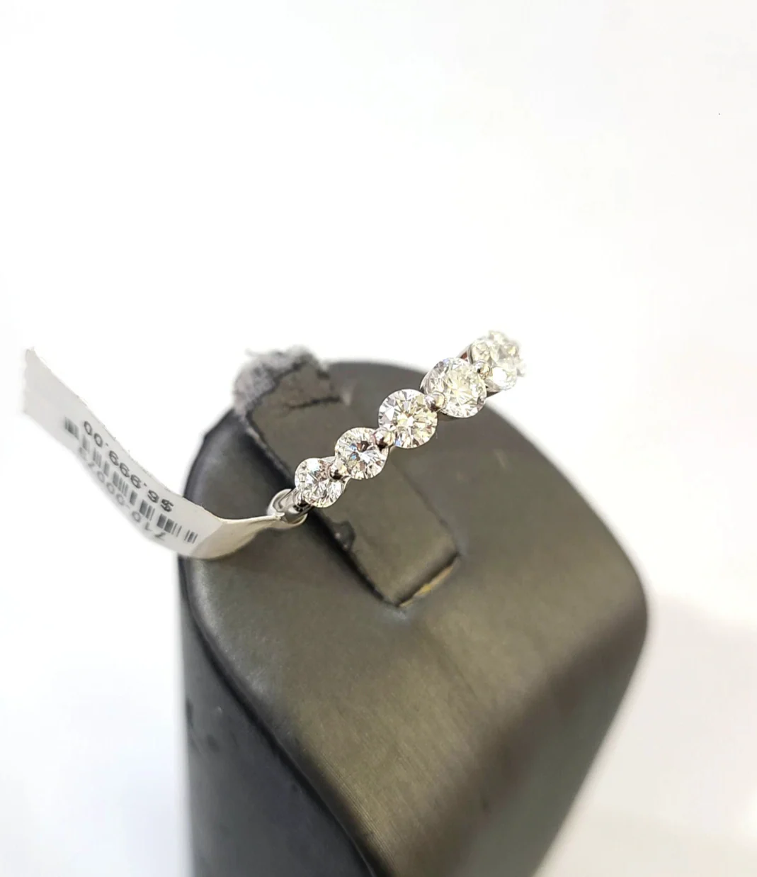 14k White Gold Round LAB Created Ring Diamonds Wedding Ladies Band Women - Image 7