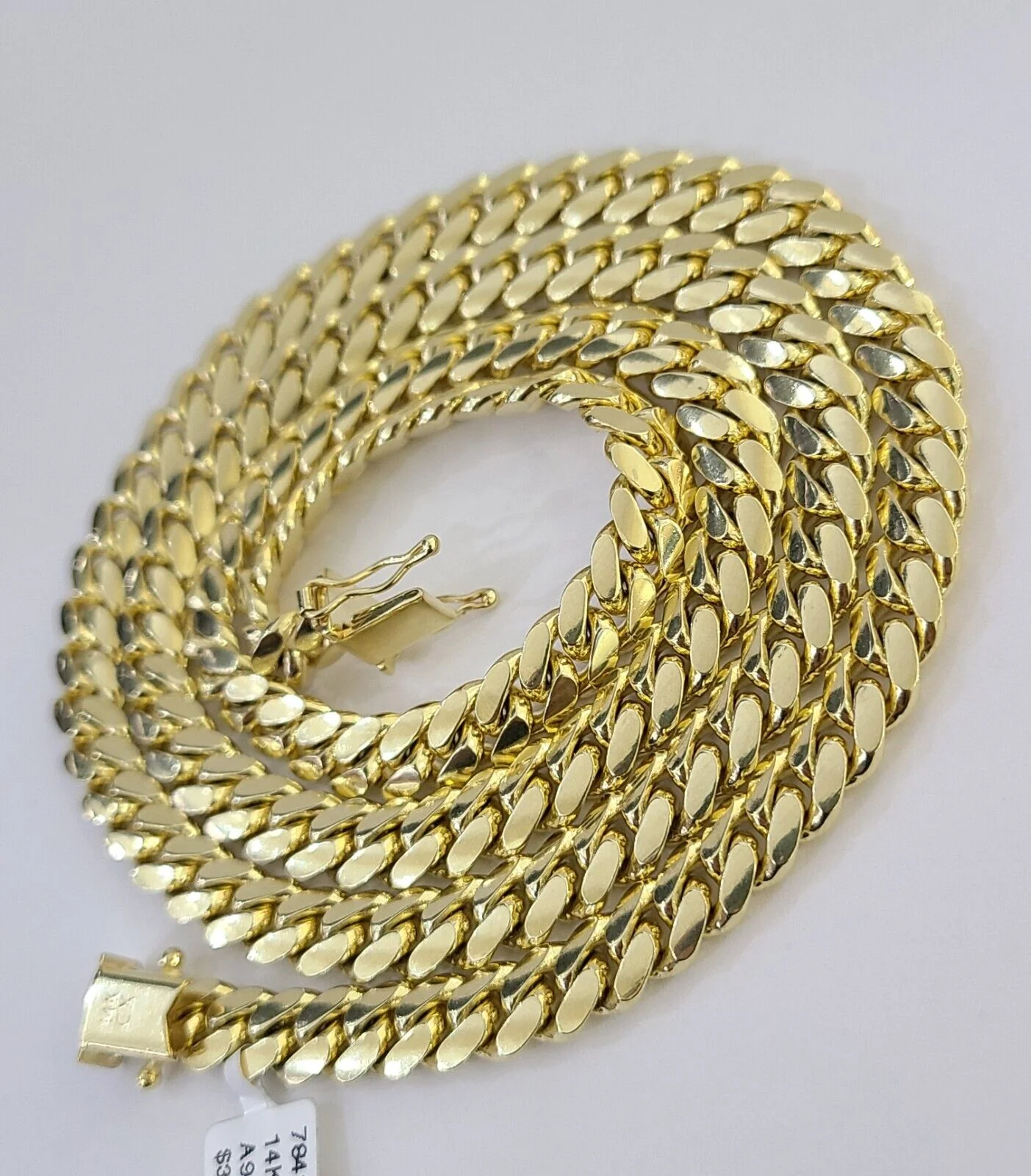 14k Yellow Gold 7mm Miami Cuban Link Chain Necklace 20" 22" Inch Real Solid - Image 6