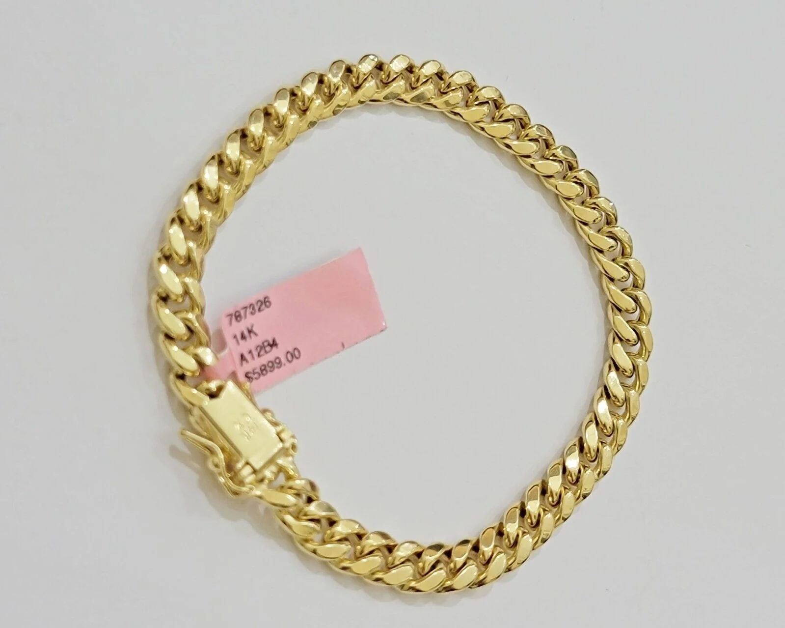 14k Yellow Gold Bracelet 8 Inch 7mm Miami Cuban Link With Box Lock REAL 14KT - Image 10