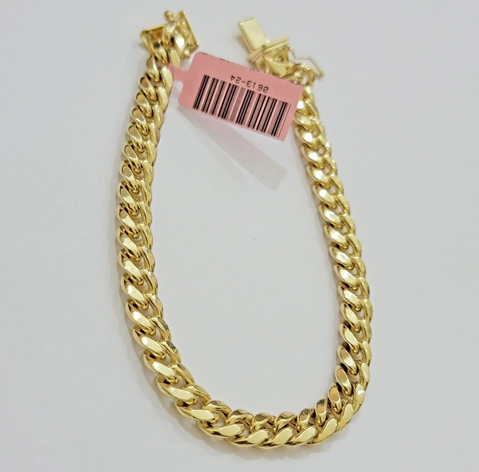 14k Yellow Gold Bracelet 8 Inch 7mm Miami Cuban Link With Box Lock REAL 14KT - Image 11