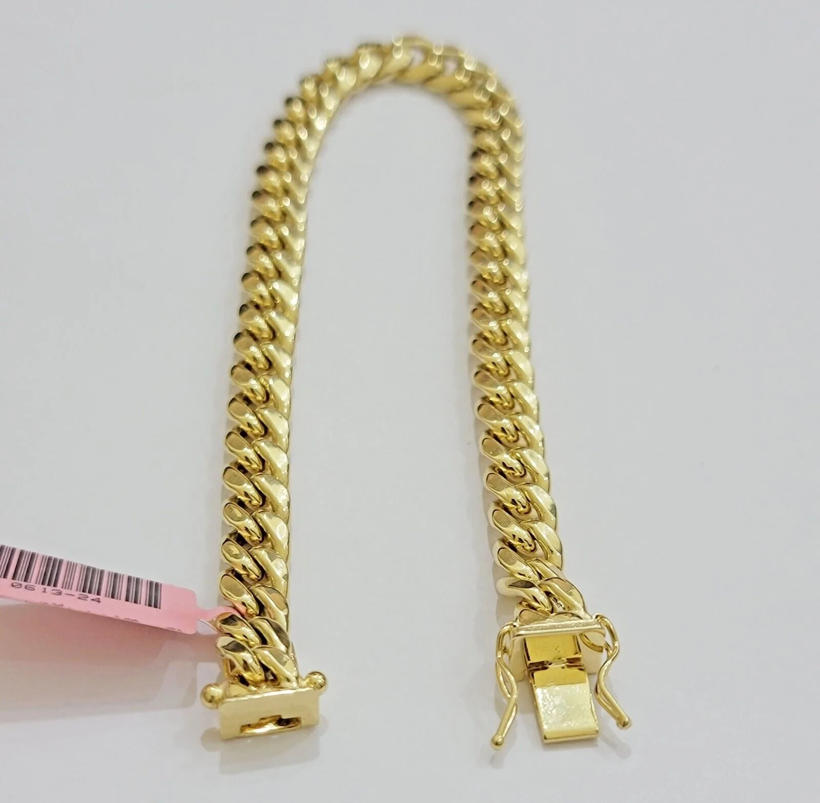 14k Yellow Gold Bracelet 8 Inch 7mm Miami Cuban Link With Box Lock REAL 14KT - Image 4