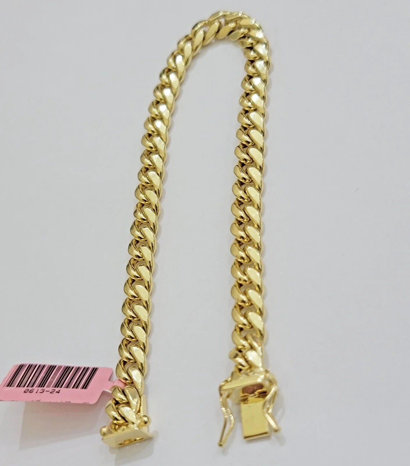 14k Yellow Gold Bracelet 8 Inch 7mm Miami Cuban Link With Box Lock REAL 14KT - Image 9