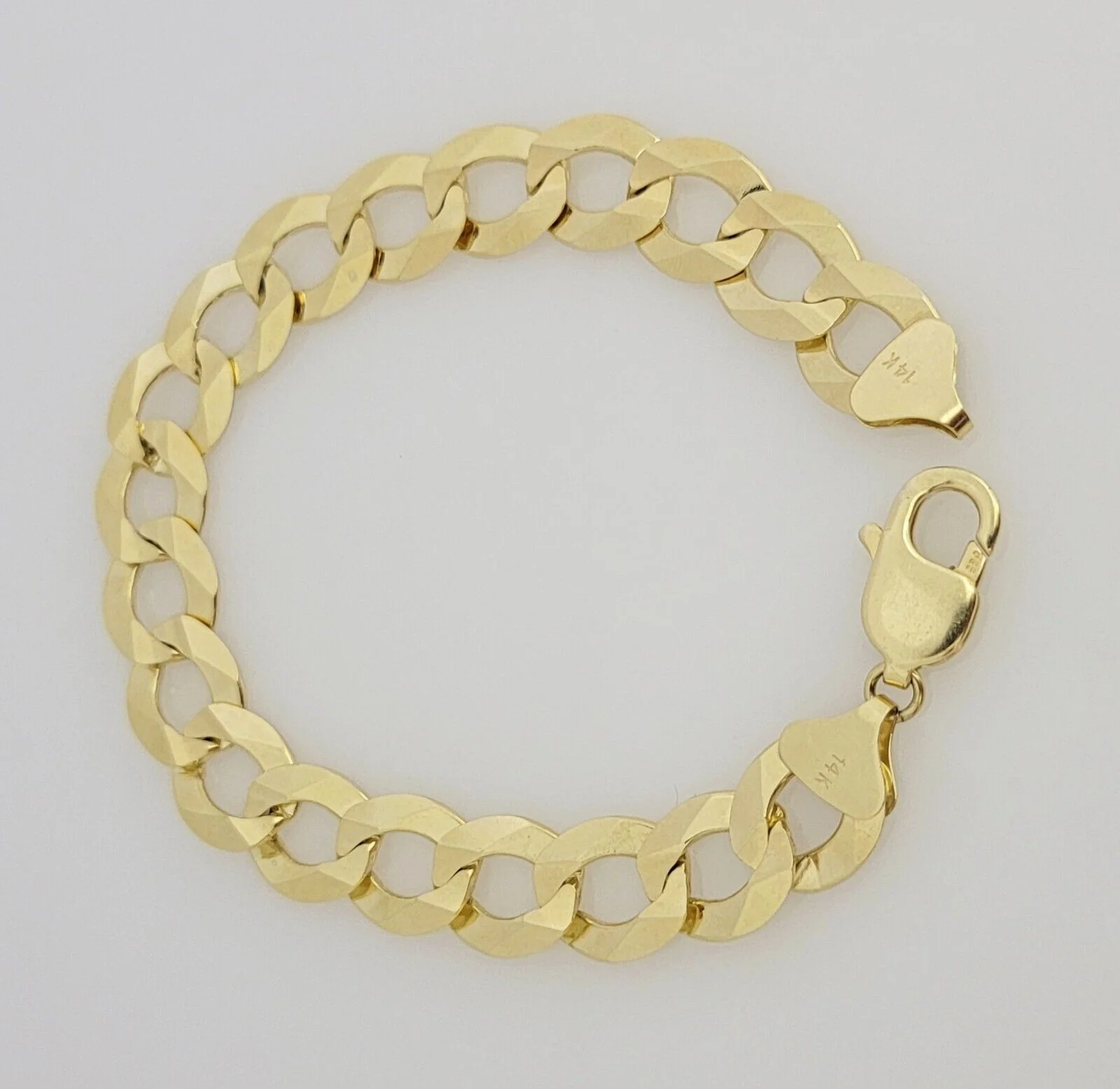 14k Yellow Gold Bracelet Cuban Curb Link 8.5" 12mm Thick SOLID REAL 14kt Men's - Image 6