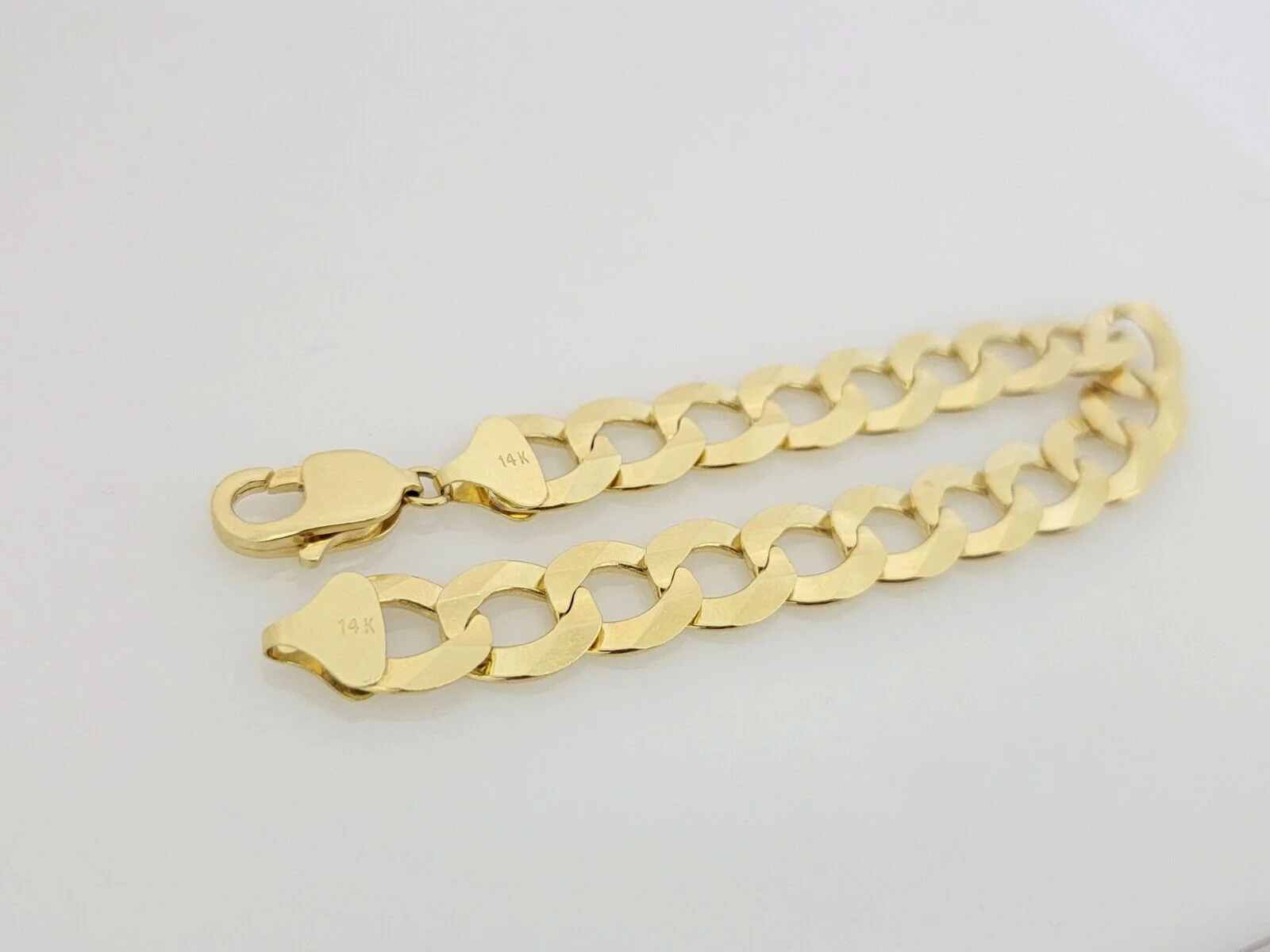 14k Yellow Gold Bracelet Cuban Curb Link 9 Inch 12mm Thick SOLID REAL 14kt Men's - Image 4