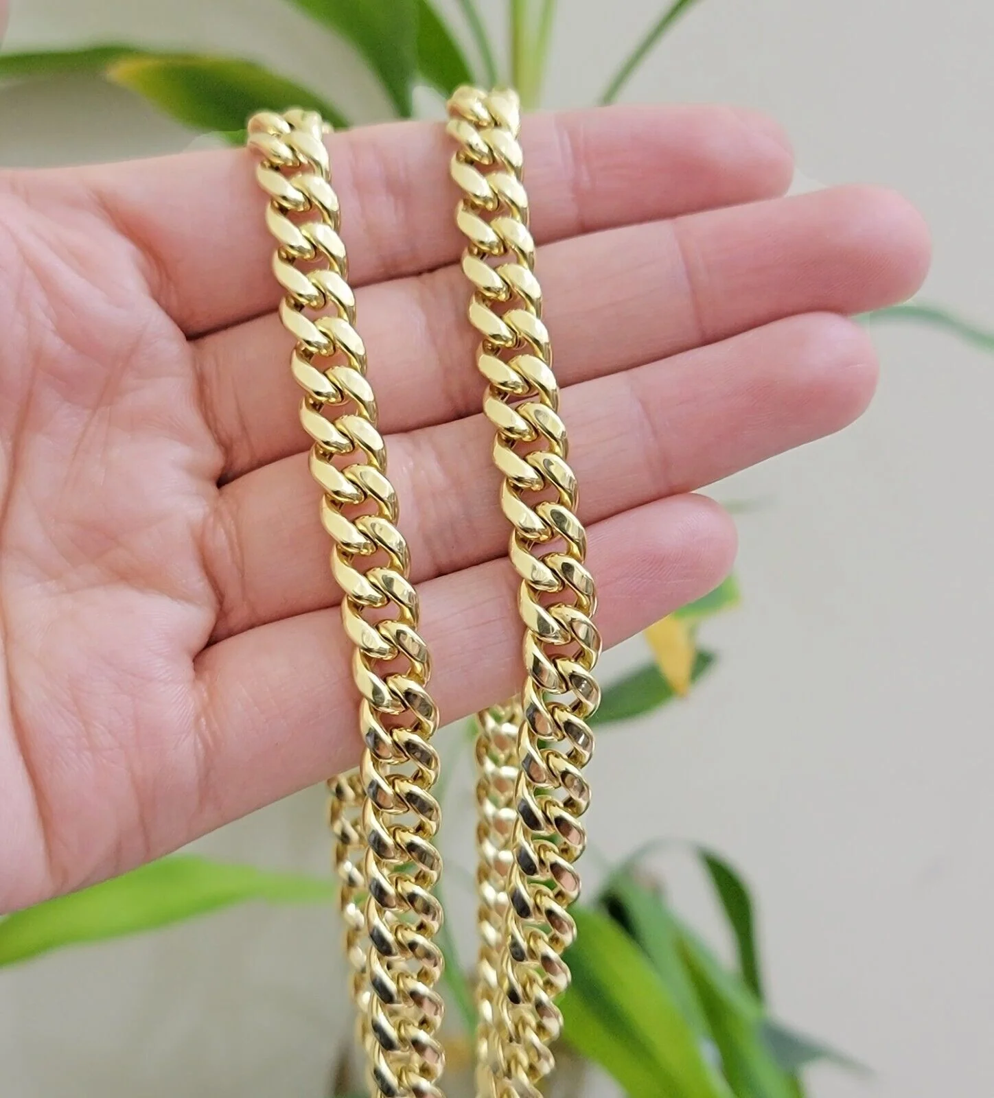 14k Yellow Gold Chain 20 Inch 8mm Miami Cuban Link  Men Women Necklace REAL 14KT - Image 3