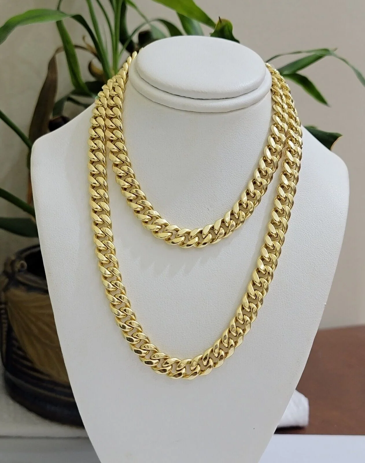 14k Yellow Gold Chain 20 Inch 8mm Miami Cuban Link  Men Women Necklace REAL 14KT - Image 5