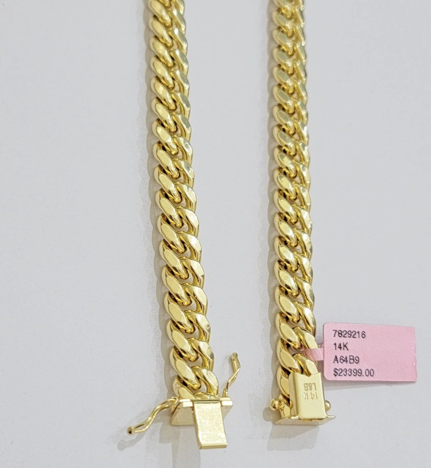 14k Yellow Gold Chain Miami Cuban Link Necklace 9mm 24 Inch Real 14KT For Men's - Image 8