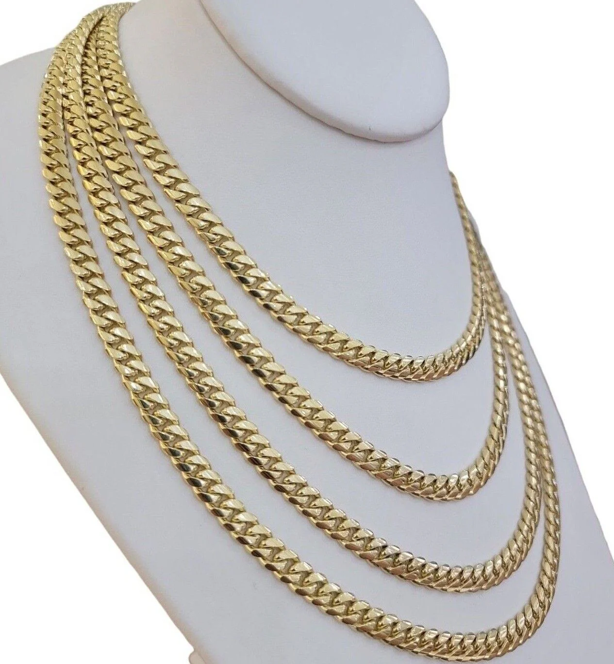 14k Yellow Gold Chain Necklace Miami Cuban Solid Link 6mm 20"- 30" REAL 14KT Men - Image 4
