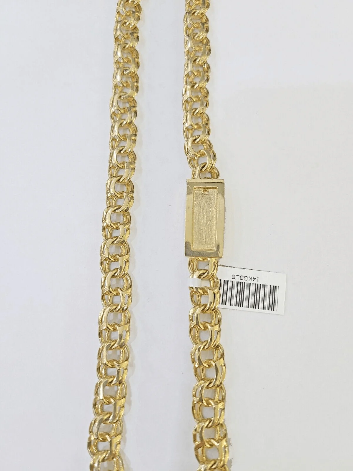14k Yellow Gold Chino Link ID Necklace Chain 9mm 24Inch For Men's 14kt Gold - Image 3