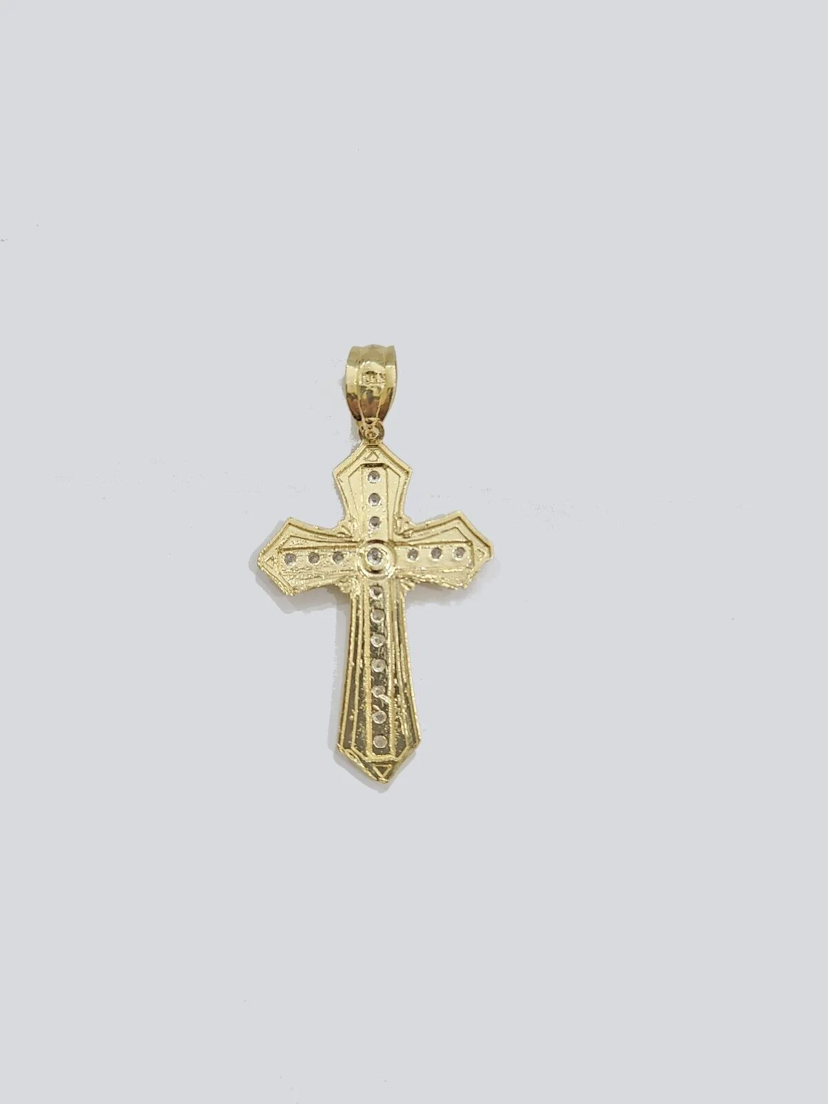 14k Yellow Gold Cross Charm Rope Chain Necklace 4mm 28'' Pendant 14kt Jesus Real - Image 3