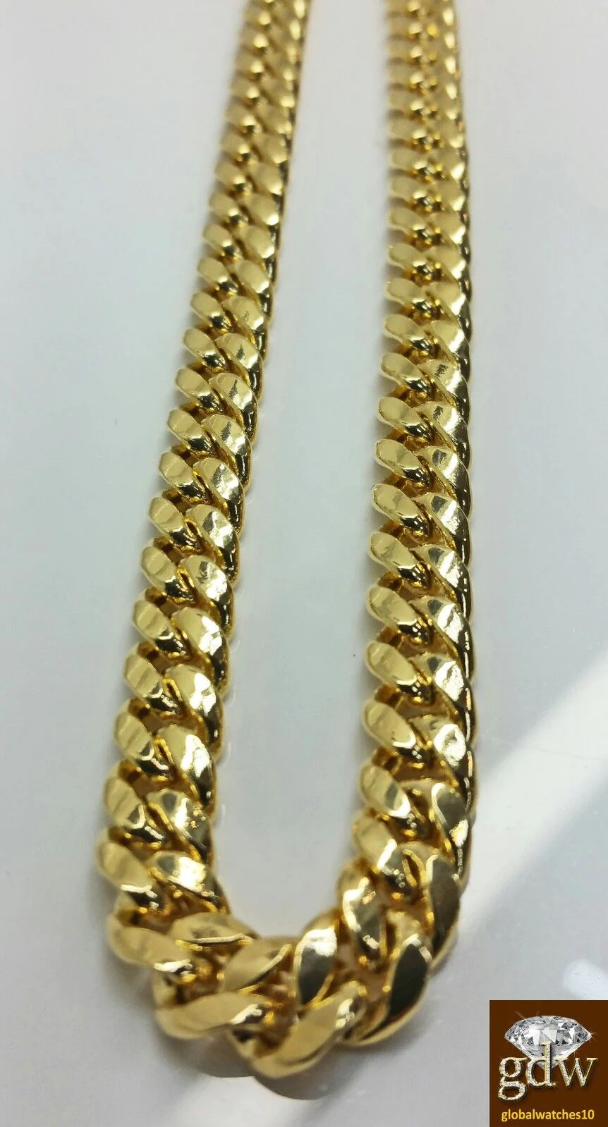 14K Yellow Gold Cuban Link Chain 8mm 28 inch Long BOX LOCK Men Necklace REAL - Image 5