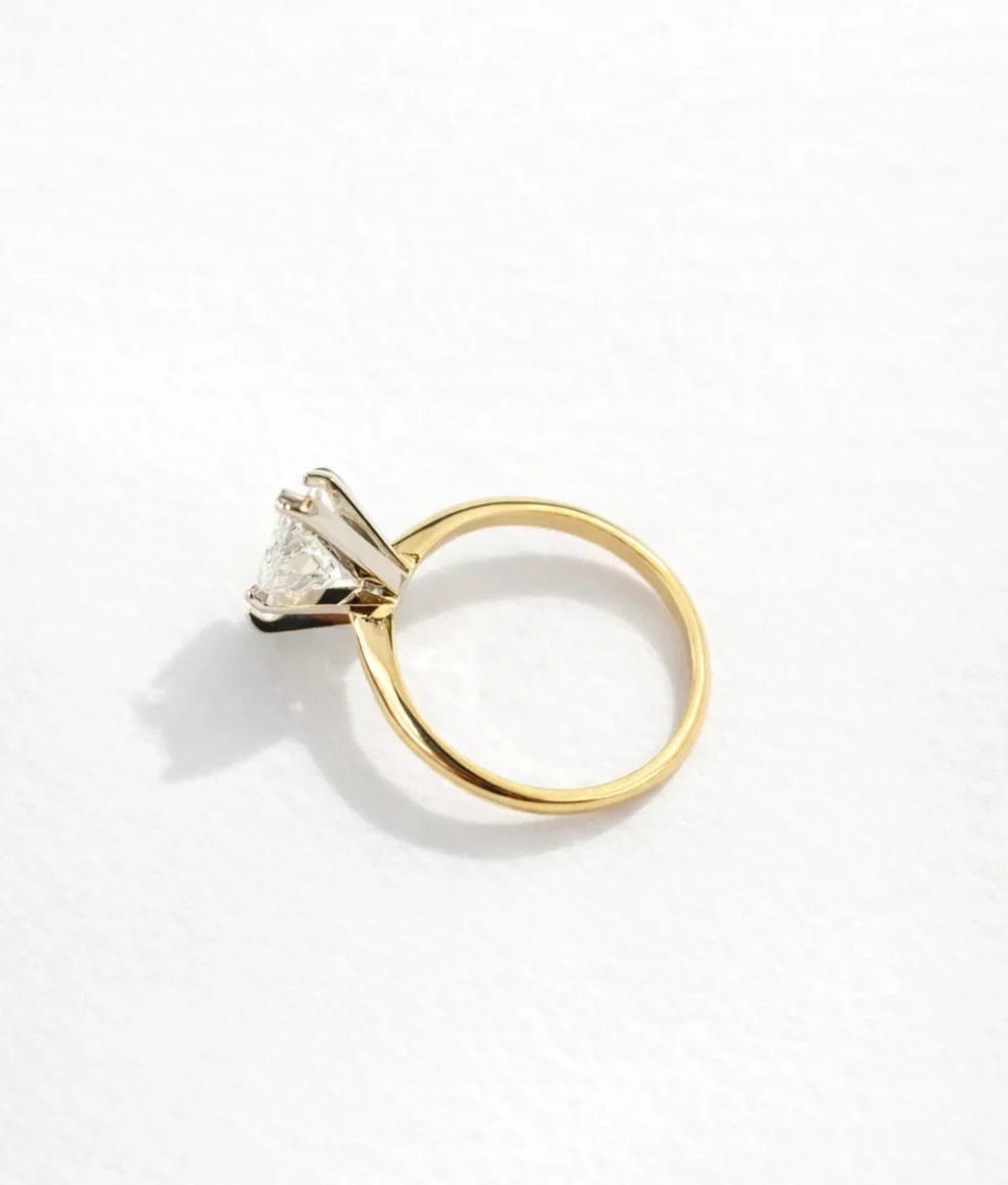 14k Yellow Gold Diamond Oval Ring LAB Created Wedding Engagement Ladies Women - Image 2