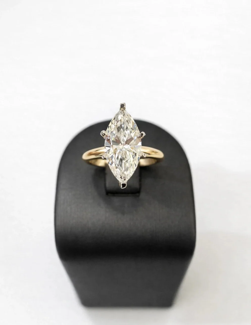 14k Yellow Gold Diamond Oval Ring LAB Created Wedding Engagement Ladies Women - Image 5