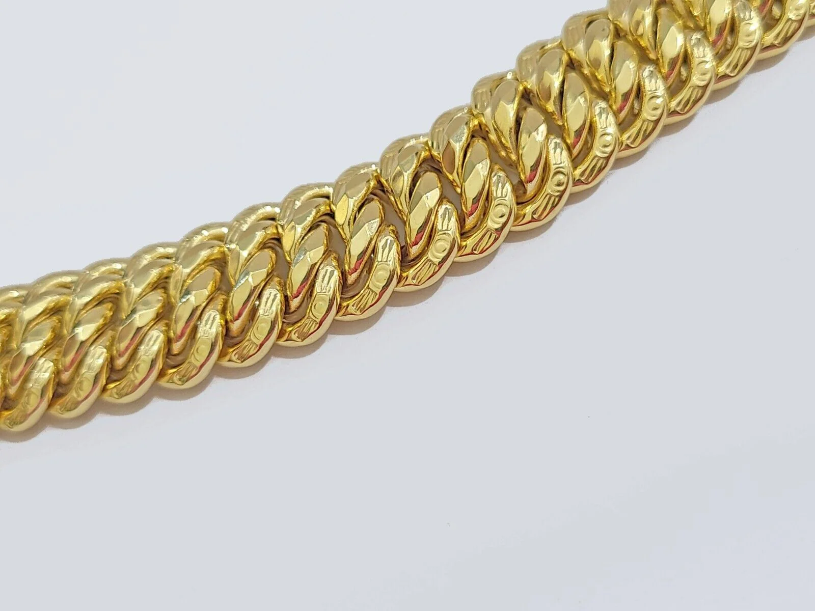 14k Yellow Gold Flat Byzantine Bracelet 7.5" Inch 17mm Real 14kt Box Lock Ladies - Image 5