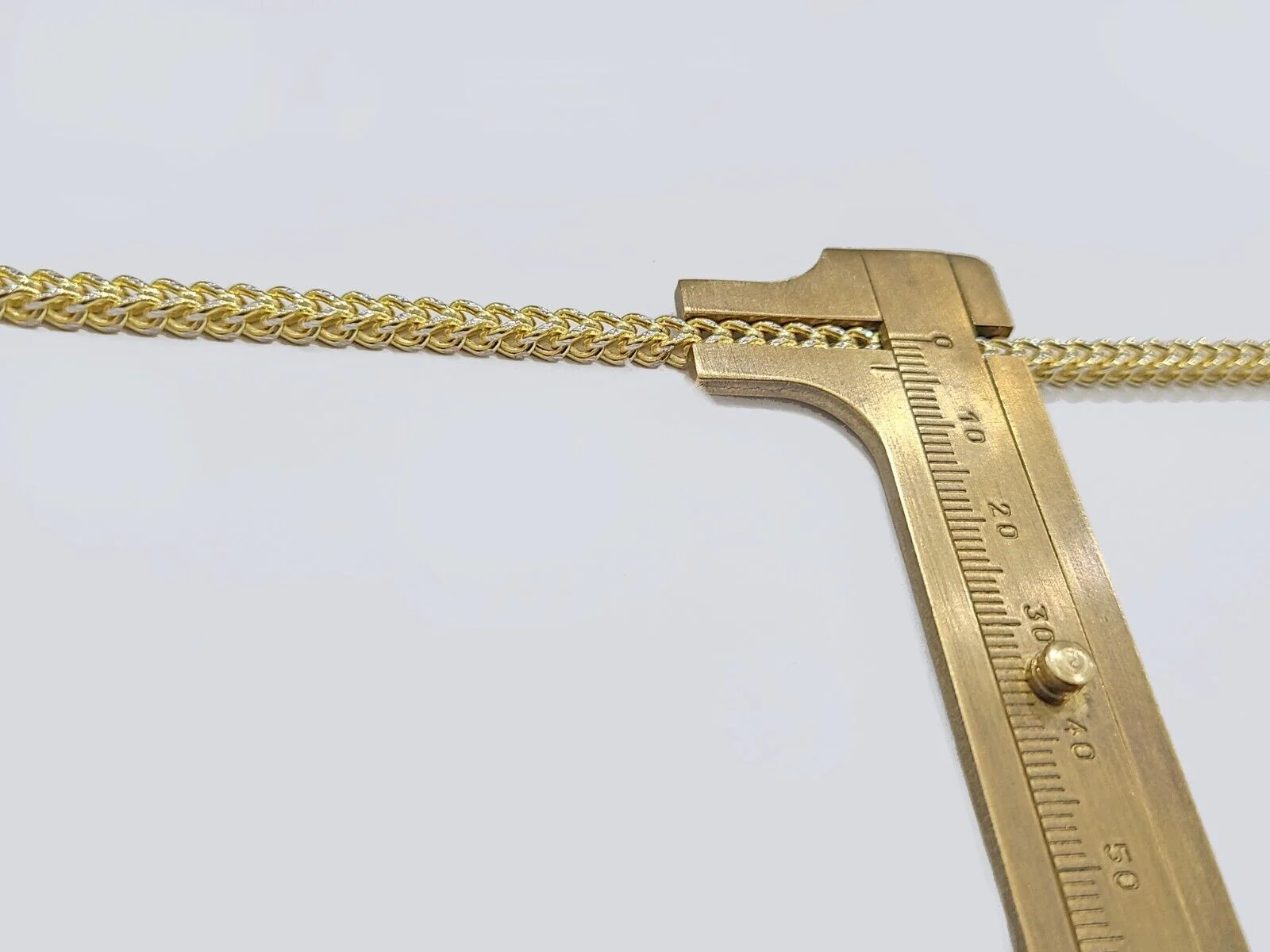 14k Yellow Gold Franco Chain Two-tone Necklace 4mm 20 Inch Diamond Cut 14kt - Image 3