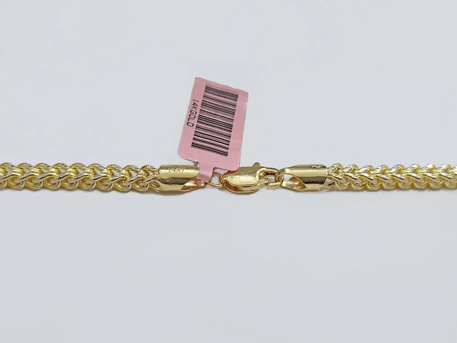 14k Yellow Gold Franco Chain Two-tone Necklace 4mm 24 Inch Diamond Cut 14kt - Image 12