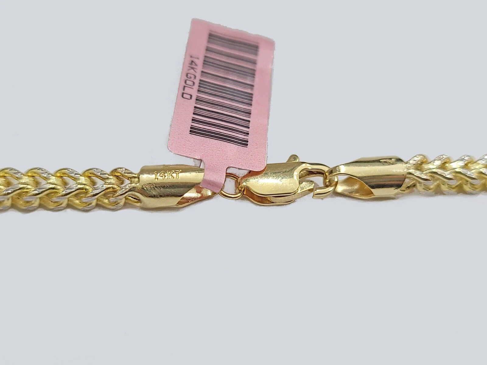 14k Yellow Gold Franco Chain Two-tone Necklace 4mm 26 Inch Diamond Cut 14kt - Image 12