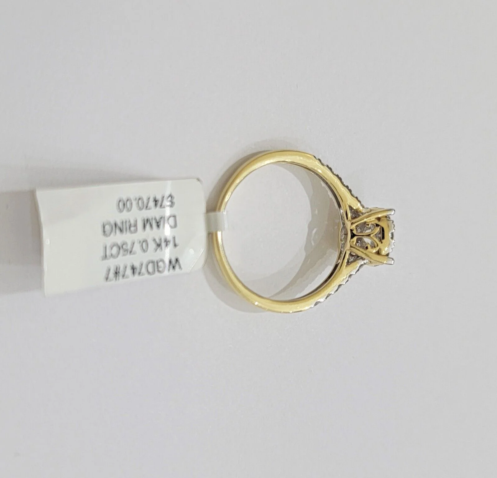14k Yellow Gold Ladies Diamond Ring Wedding Engagement Women Solid Band REAL - Image 9