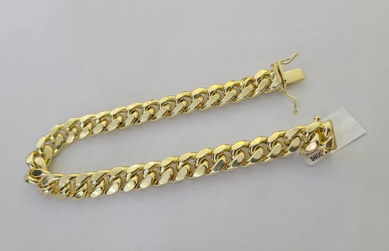 14K Yellow Gold Miami Cuban Bracelet 8.5" Inch 11mm Box Clasp Link Real 14Kt - Image 7