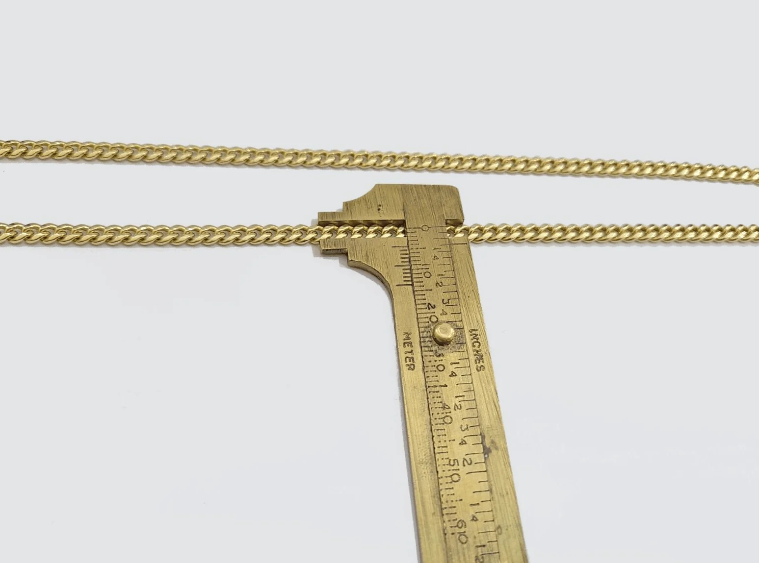 14k Yellow Gold Miami Cuban Chain 20 Inch Necklace Texas Map Charm Pendant Real - Image 2