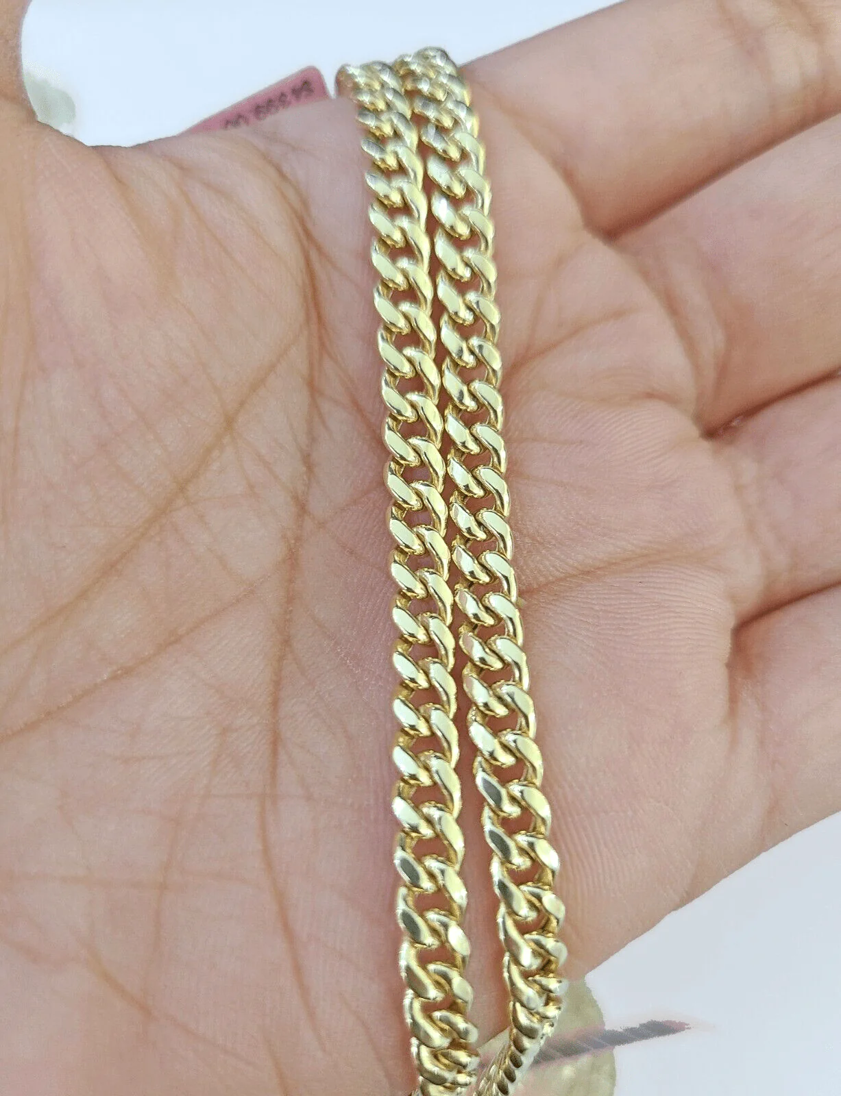 14k Yellow Gold Miami Cuban Chain & Mayan Calendar Charm SET 5mm 22 Inches - Image 4