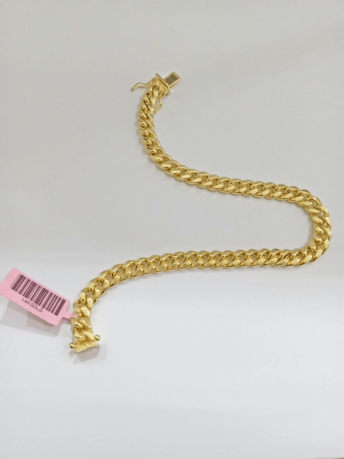 14k Yellow Gold Miami Cuban Link Bracelet 7.5 inch 7mm Real Men's & Ladies 14kt - Image 4