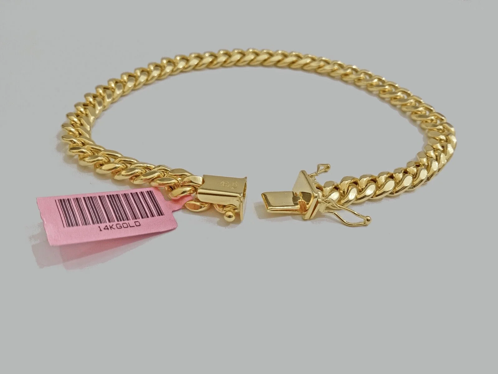14k Yellow Gold Miami Cuban Link Bracelet 7" inch 7mm Real 14kt Kids and Ladies - Image 6