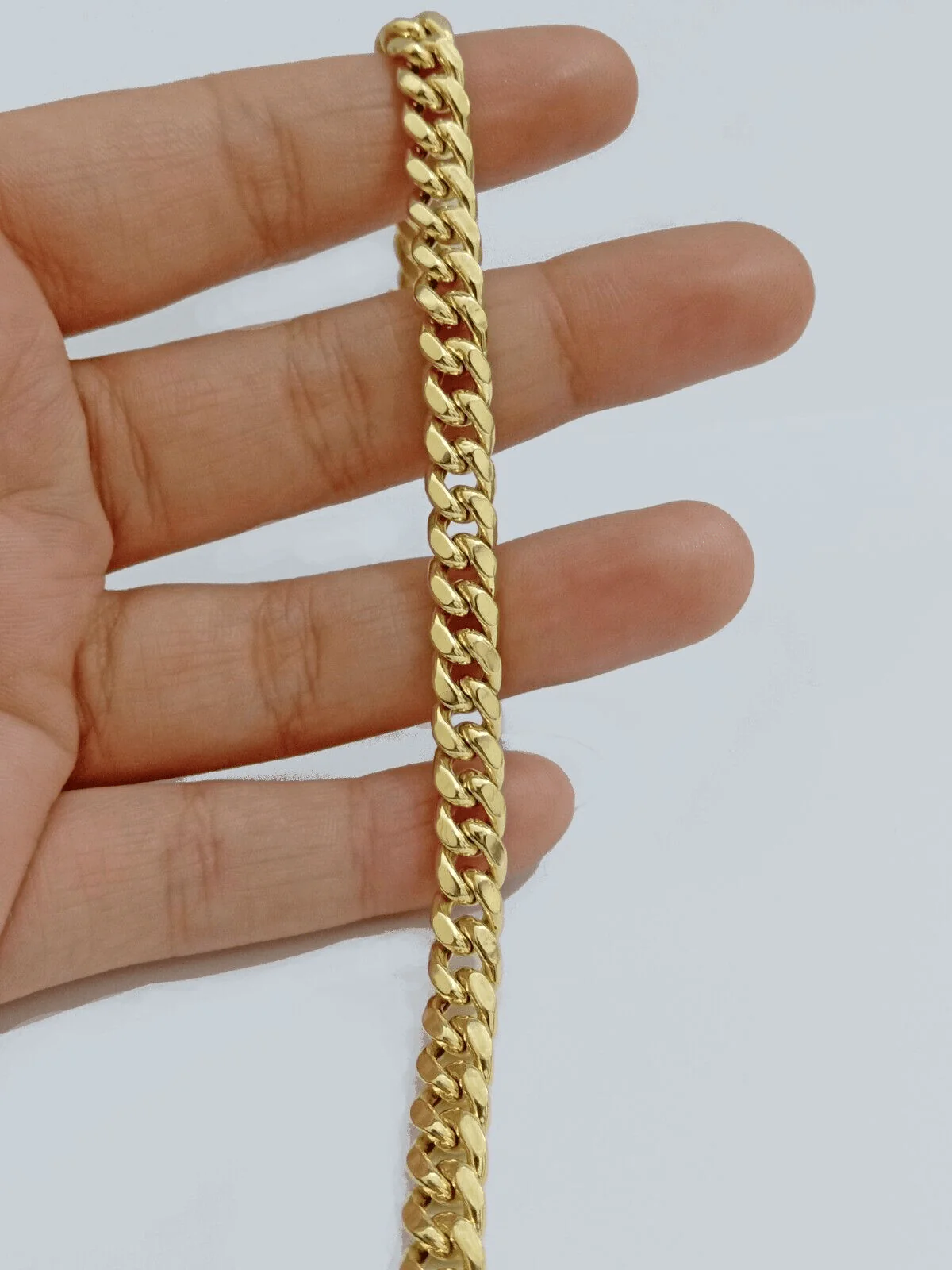14k Yellow Gold Miami Cuban Link Bracelet 8.5'' inch 7mm Real Men & Ladies 14kt - Image 5