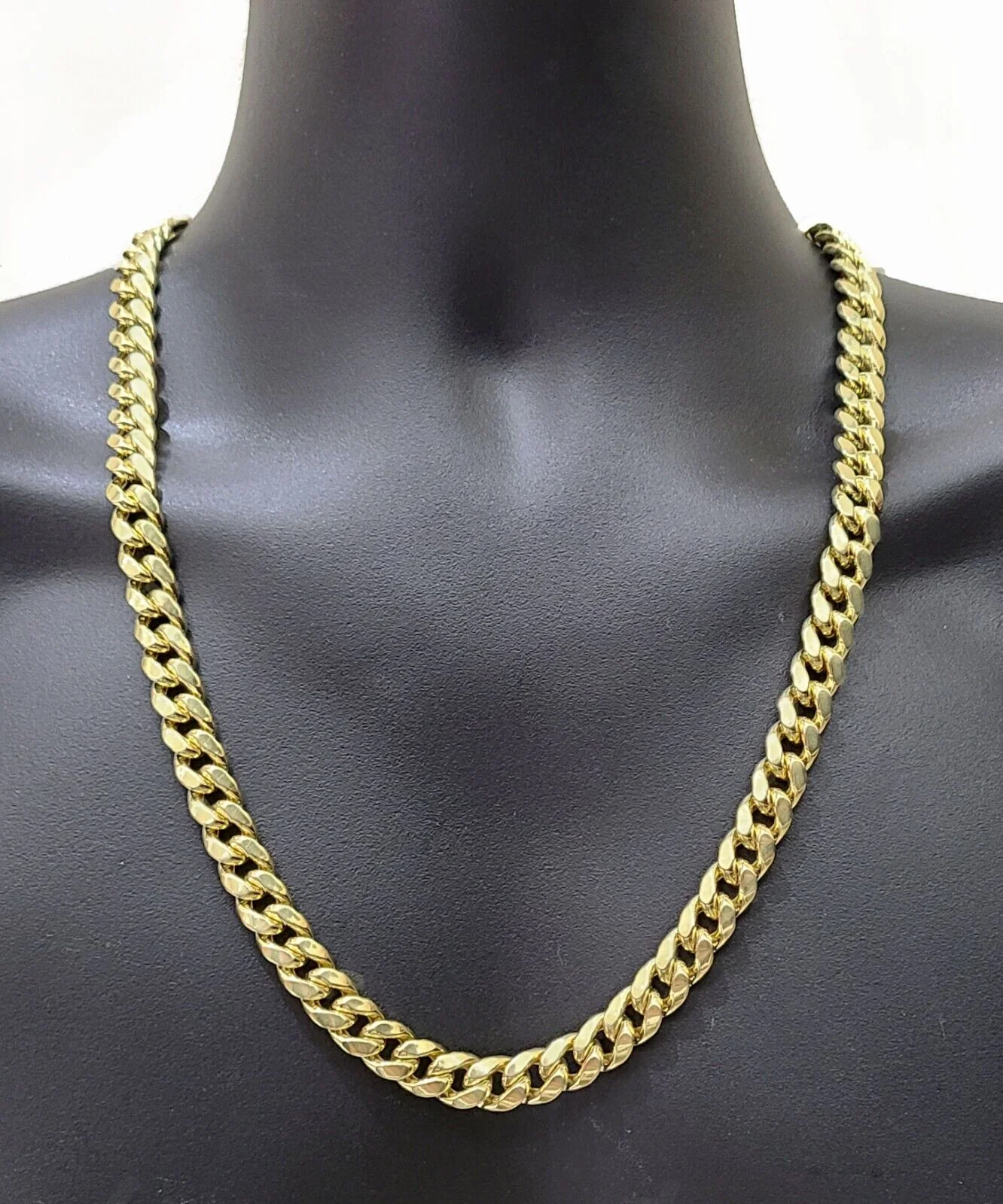 14k Yellow Gold Miami Cuban Link Chain 10mm 22" Necklace Box Lock Real 14kt - Image 4