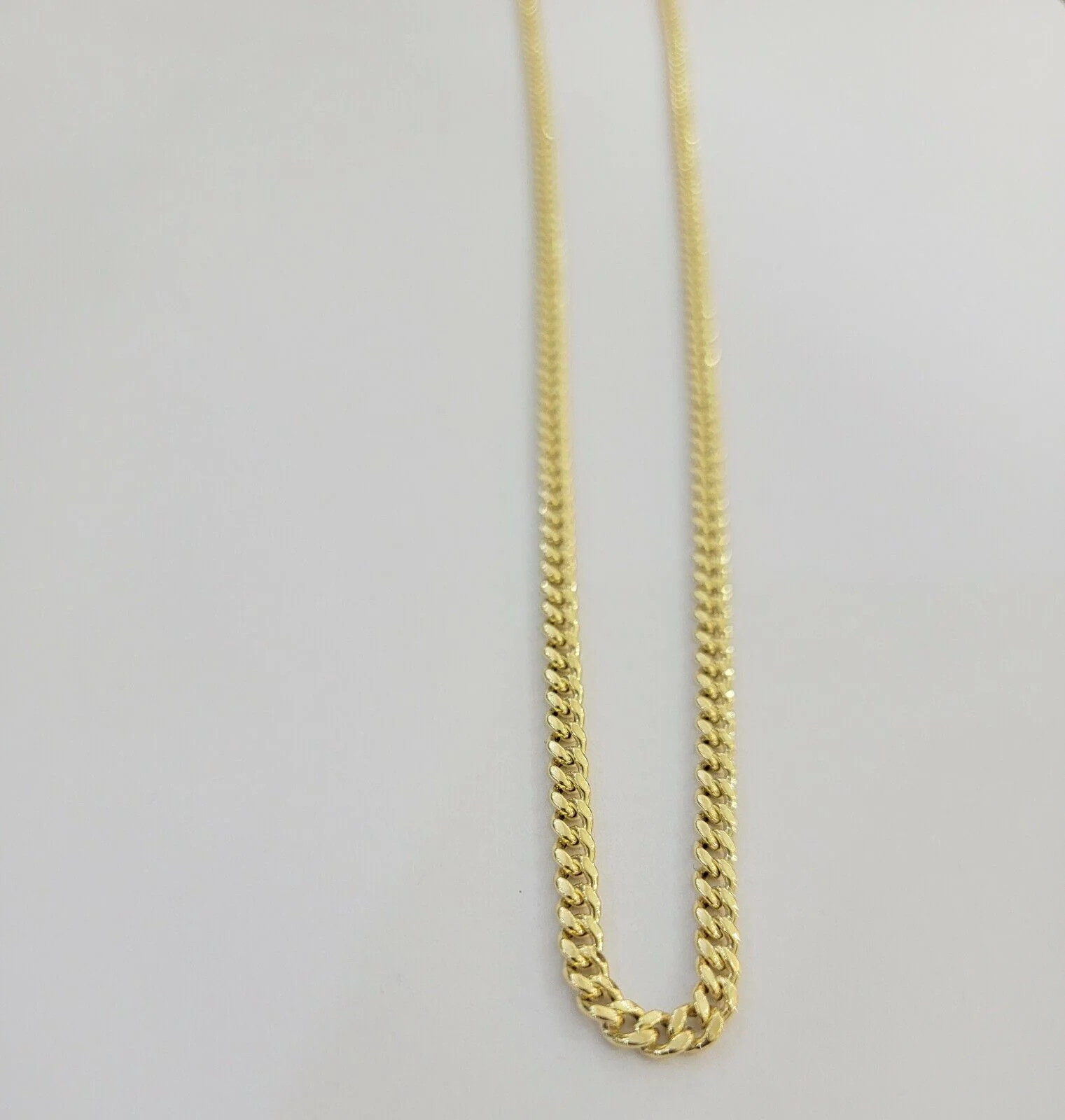 14k Yellow Gold Miami cuban Link Chain 3.5mm Necklace 24" Men Women , REAL 14KT - Image 7