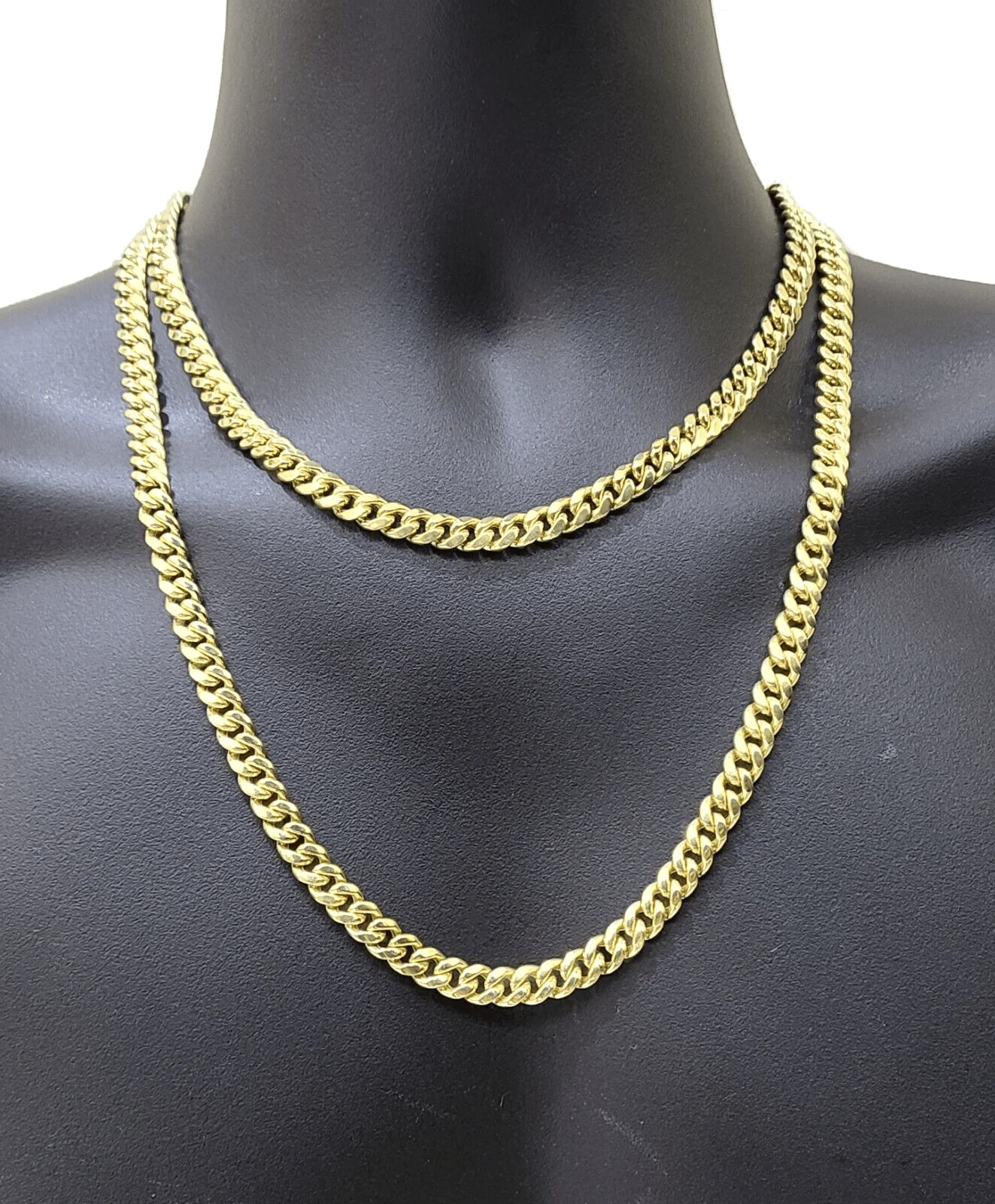 14k Yellow Gold Miami Cuban Link Chain 8mm 18" Necklace Box Lock Choker Real - Image 4