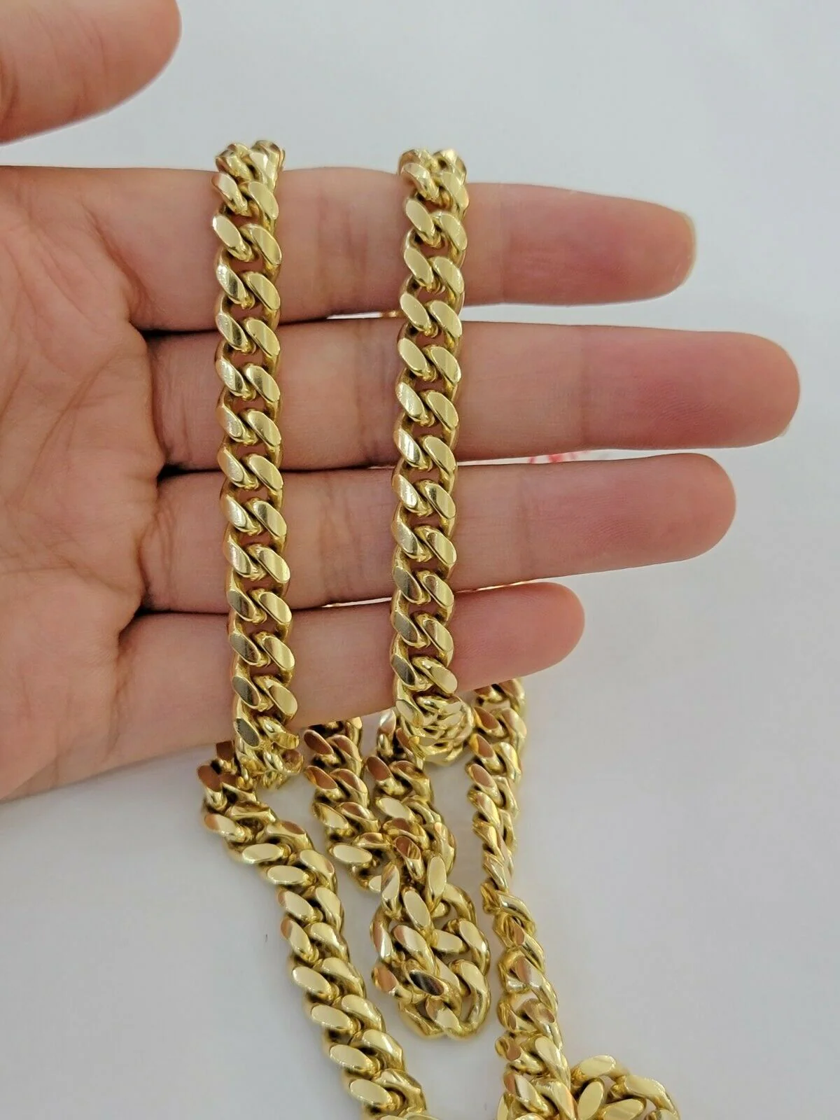 14k Yellow Gold  Miami Cuban Link Chain Necklace 7mm 24" Men's Real 14kt  SOLID - Image 3