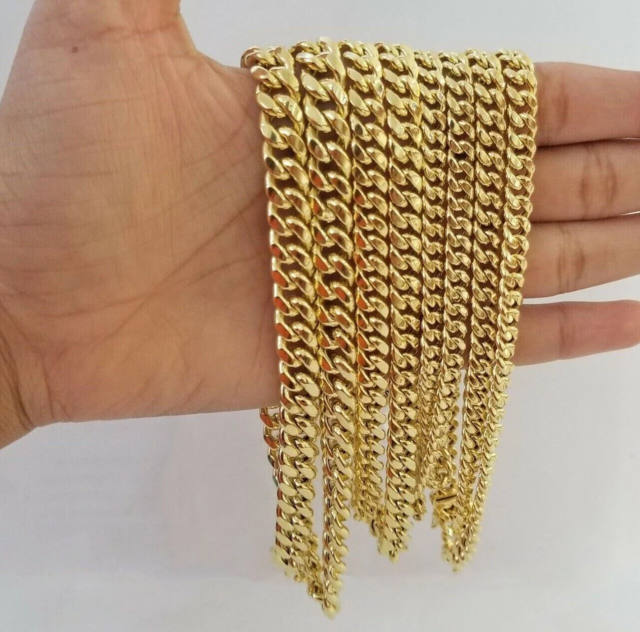 14k Yellow Gold Miami Cuban Necklace Chain 6mm 7mm 8mm 9mm 14K - Image 7