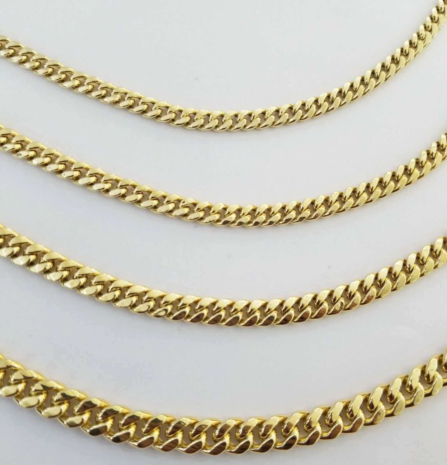 14k Yellow Gold Miami Cuban Necklace Chain 6mm-9mm,14kt Real Link Gold Chain - Image 5