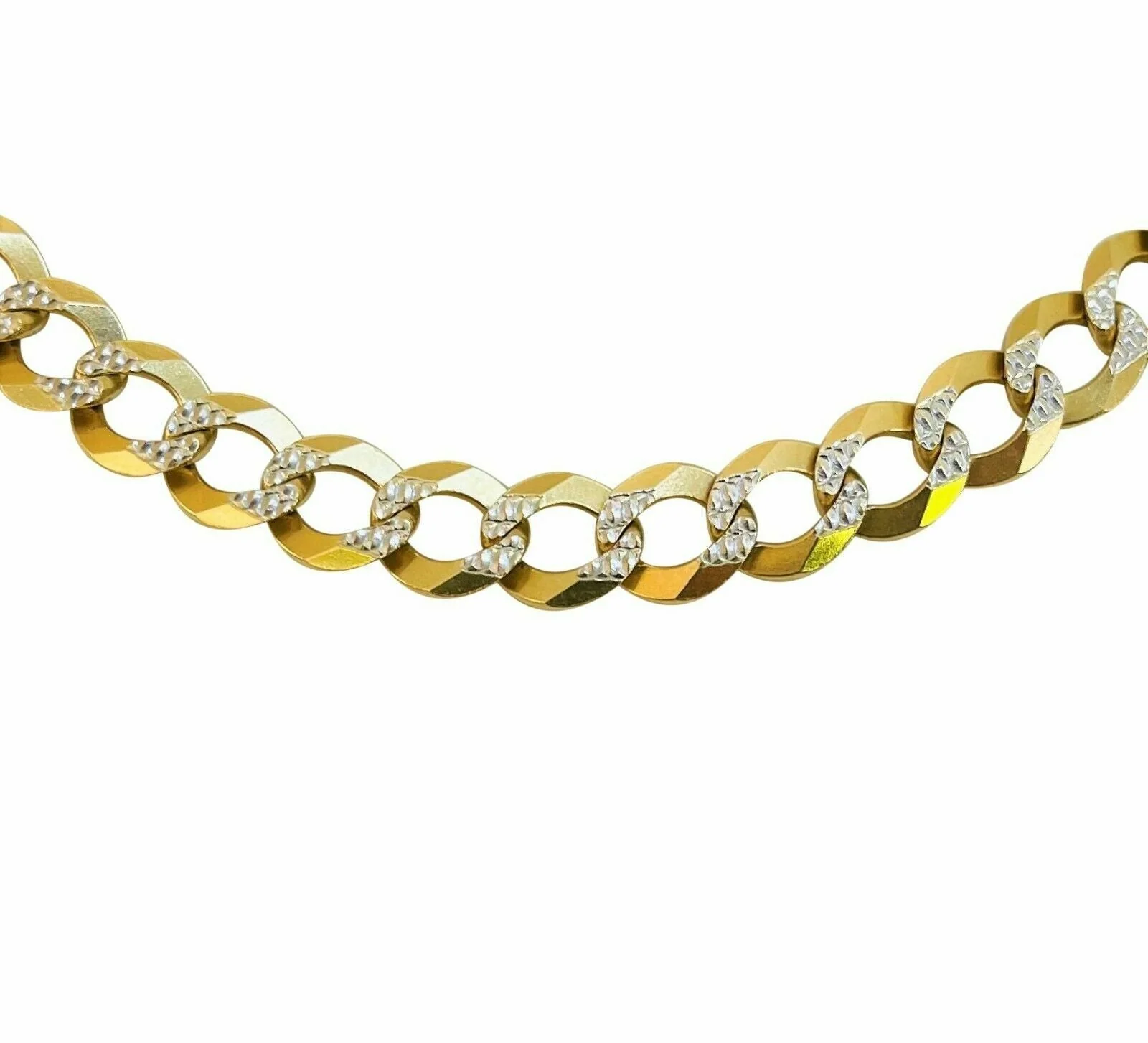 14k Yellow Gold Necklace Chain Cuban Curb Link 9mm 24" Inch Diamond Cut SOLID - Image 4