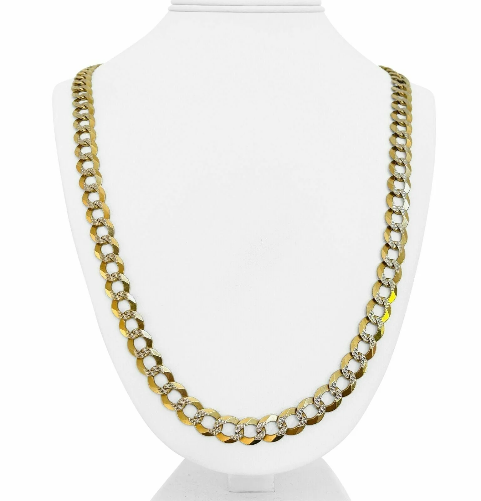 14k Yellow Gold Necklace Chain Cuban Curb Link 9mm 24" Inch Diamond Cut SOLID - Image 8