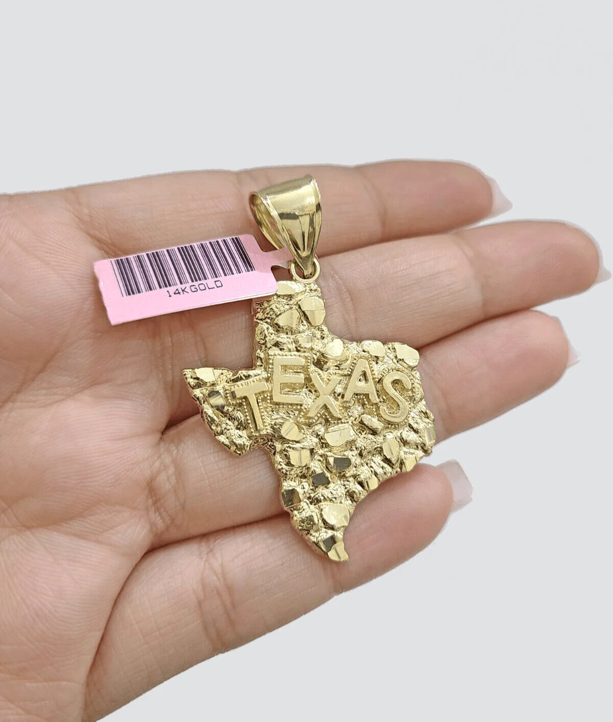 14k Yellow Gold Rope Chain 30'' Inch Necklace Texas Map Charm Pendant Real 14kt - Image 9