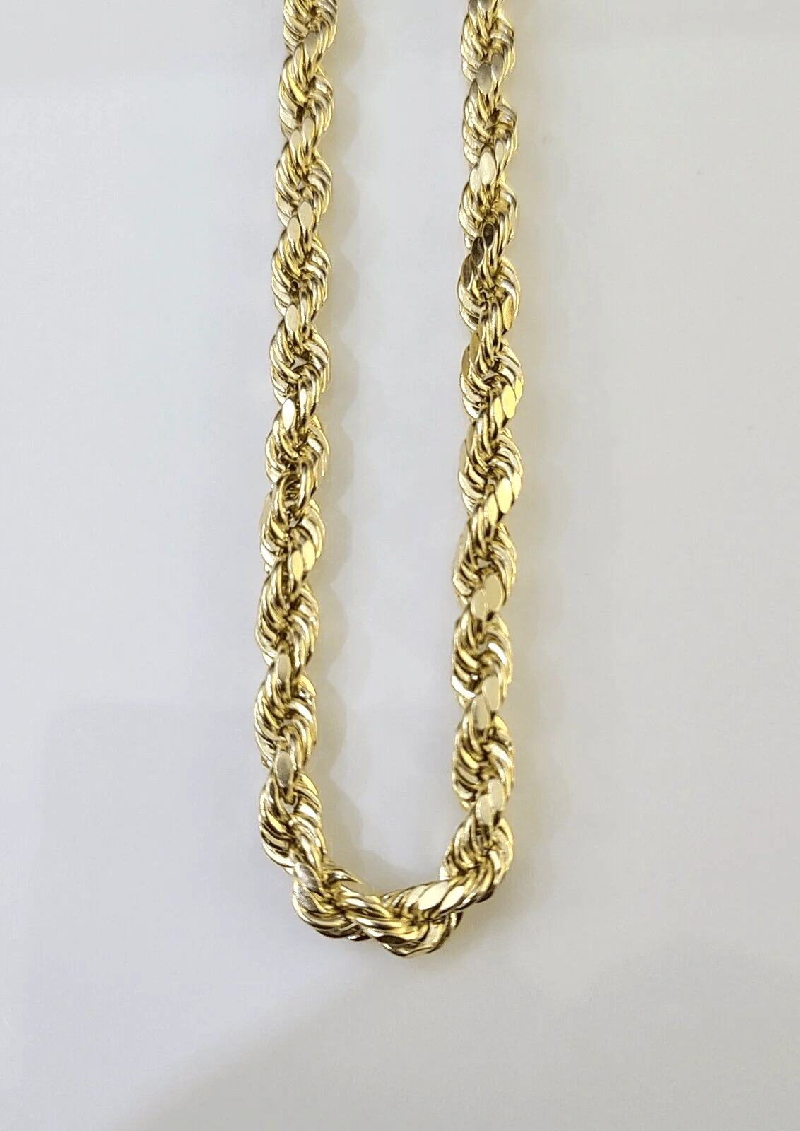 14K Yellow Gold Rope Chain 5mm 24 Inches necklace Lobster Lock 14kt - Image 2