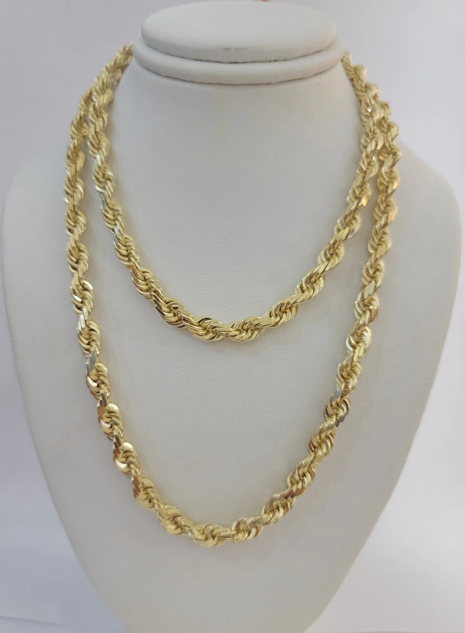14k Yellow Gold Rope Chain Solid Necklace 6mm 26" Dimond Cut 14KT Real Gold - Image 15