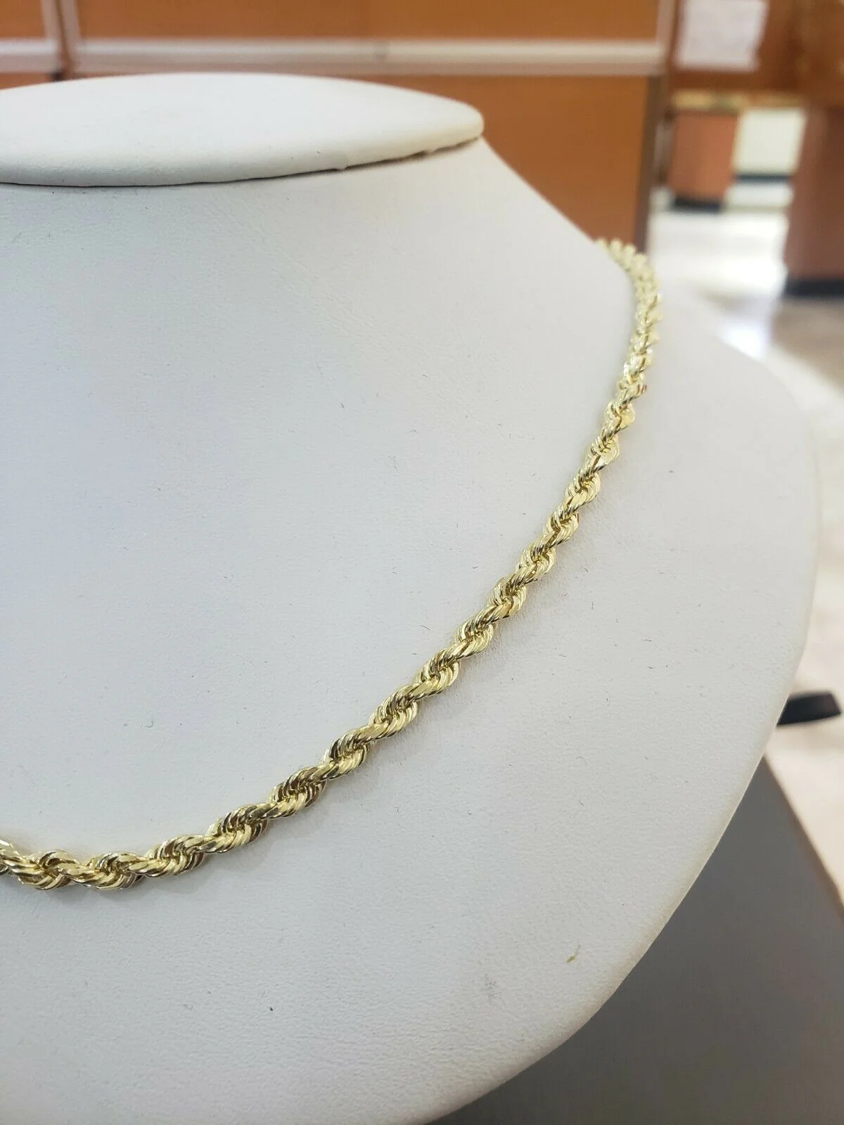 14K Yellow Gold Solid Chain Necklace 3mm 22" Inch Lobster , Real 14kt, Bracelet - Image 8