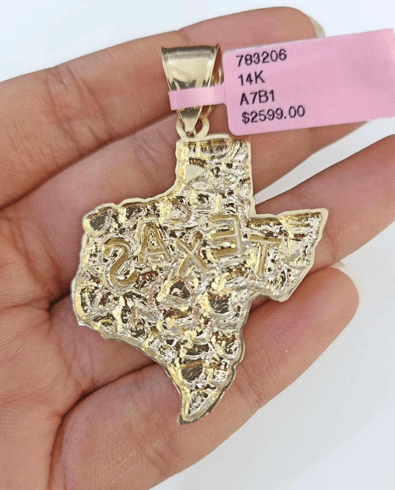 14k Yellow Gold Texas Map Charm / Pendant Real 14k Gold State Maps - Image 3