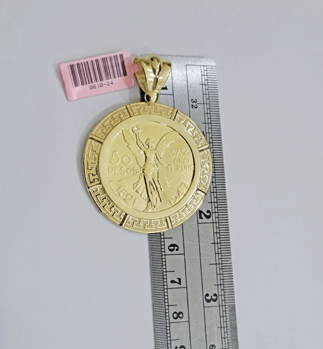 14kt Yellow Gold 1947 Mexican Centenario 50 Gold Pesos Copy Coin With Bezel SALE - Image 6