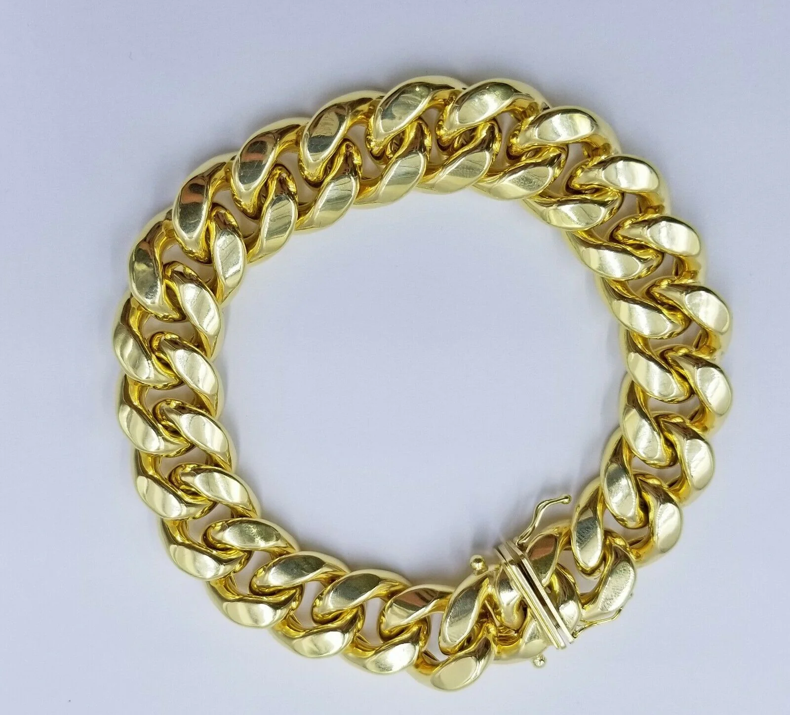 15mm 10k Gold Mens Bracelet Miami Cuban Link 7.5" Thick 10kt Yellow Gold REAL - Image 3