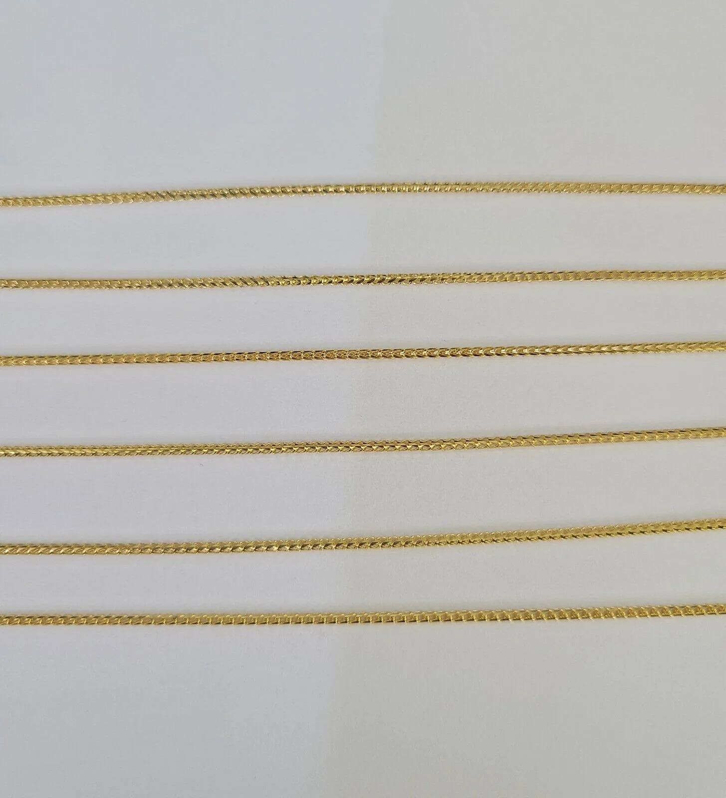 18K Solid Franco Chain Necklace 20" 22" 24" 1mm Yellow Gold Real - Image 4