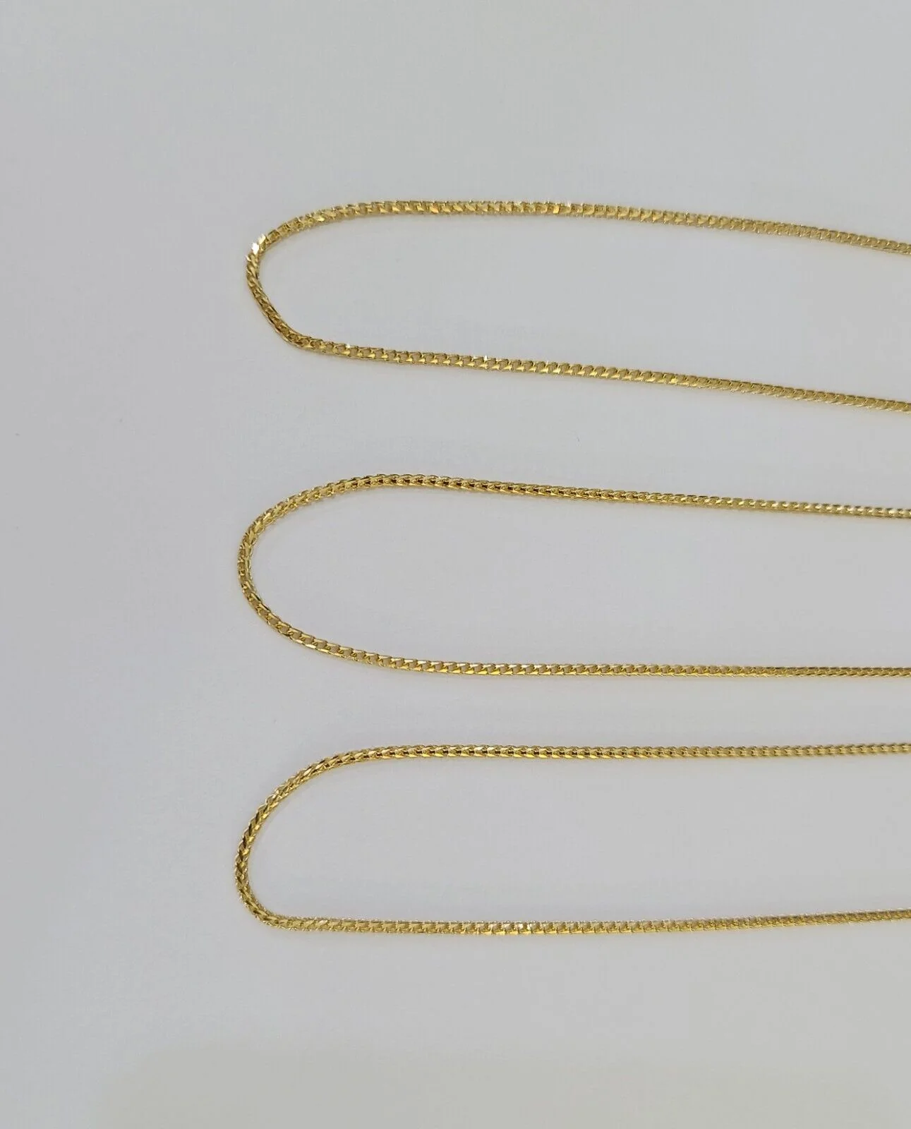 18K Solid Franco Chain Necklace 20" 22" 24" 1mm Yellow Gold Real - Image 6