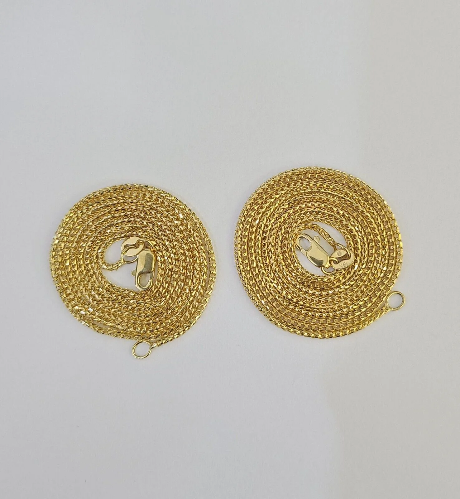 18K Solid Franco Chain Necklace 20" 22" 24" 1mm Yellow Gold Real - Image 7